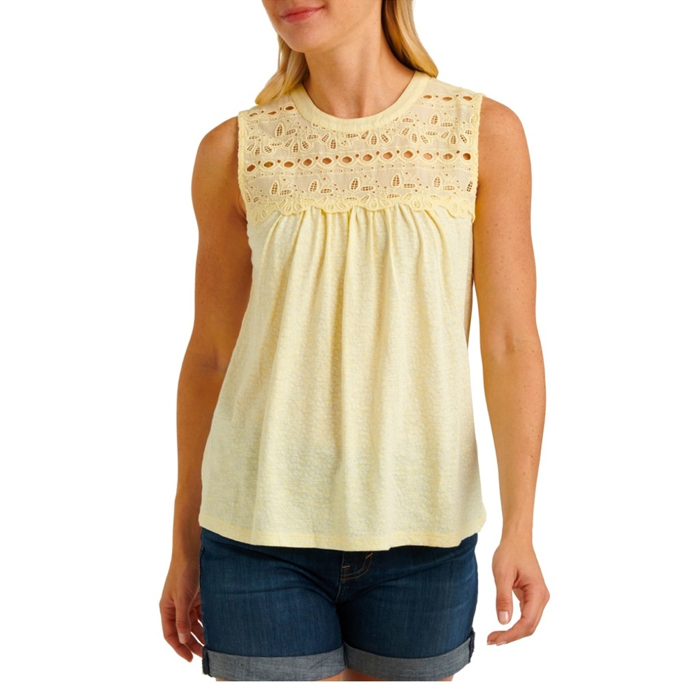 Lucky Brand Printed Shiffly Shell Top